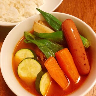 夏野菜たっぷりのスープカレー